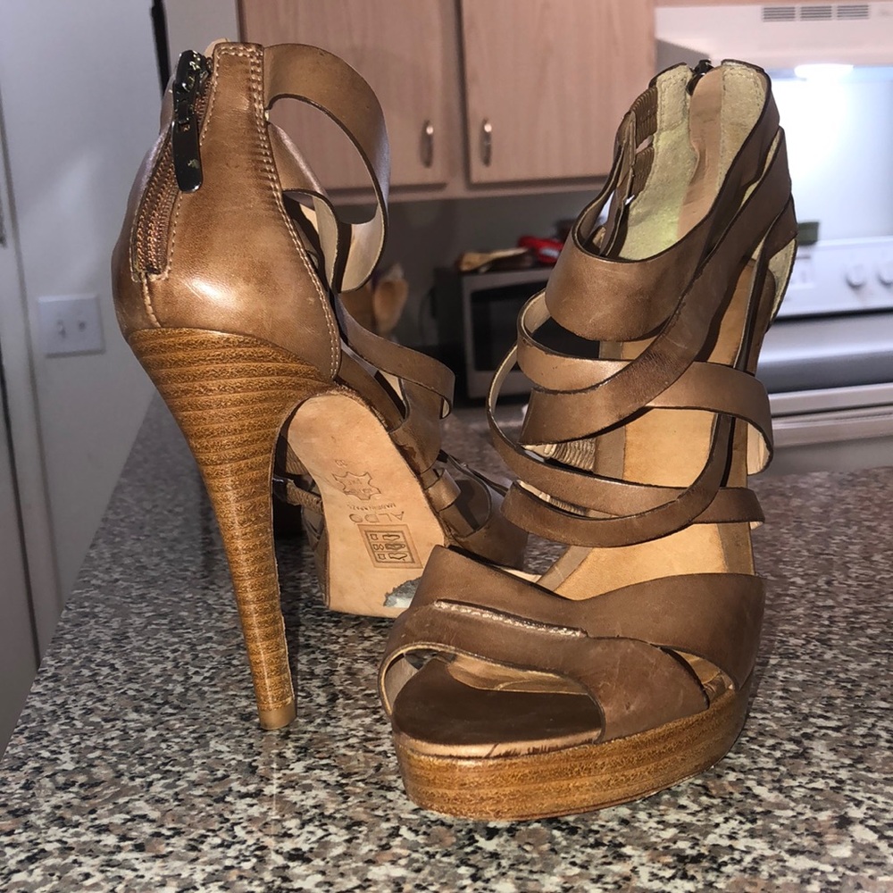 Aldo strappy platform heels